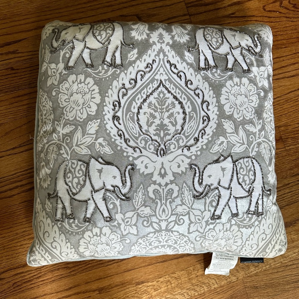 Elephant throw pillow